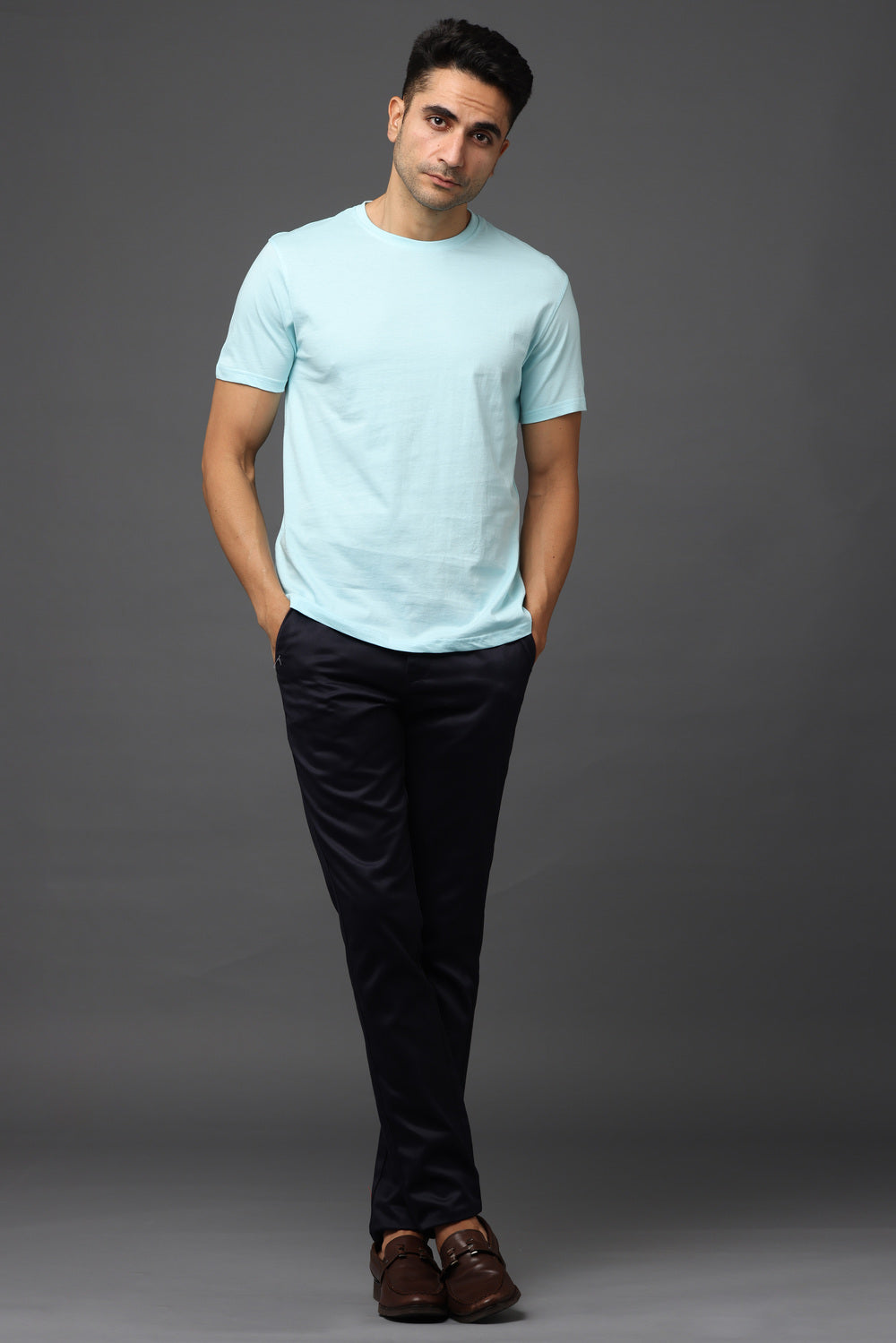 Irsya Premium Crew Neck Unisex Tshirt - Mint Blue