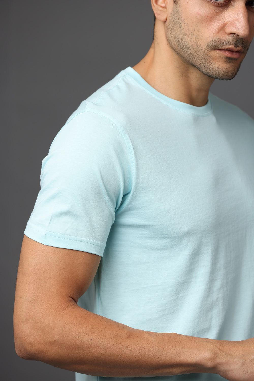 Irsya Premium Crew Neck Unisex Tshirt - Mint Blue