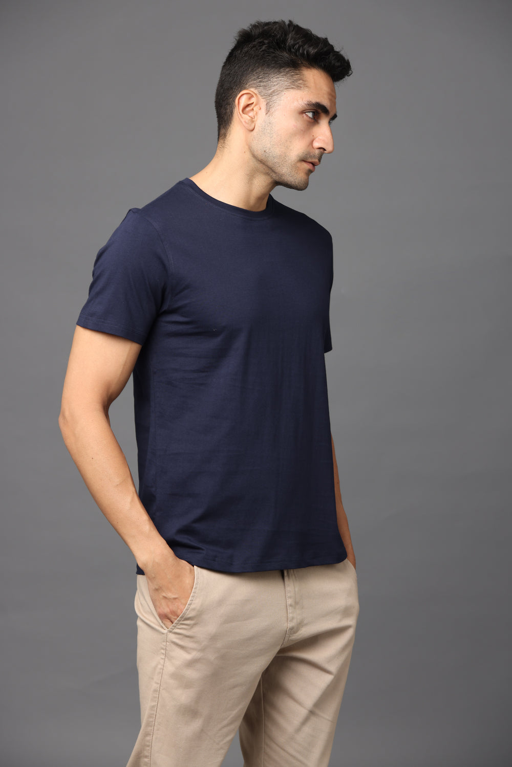 Irsya Premium Crew Neck Unisex Tshirt - Navy Blue