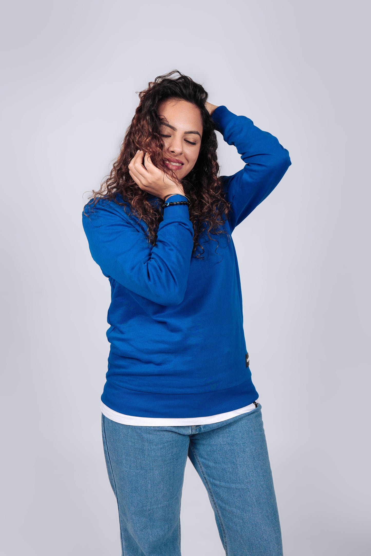 Irsya Deep Blue Unisex Sweatshirt - Premium French Terry Brushed Fabric